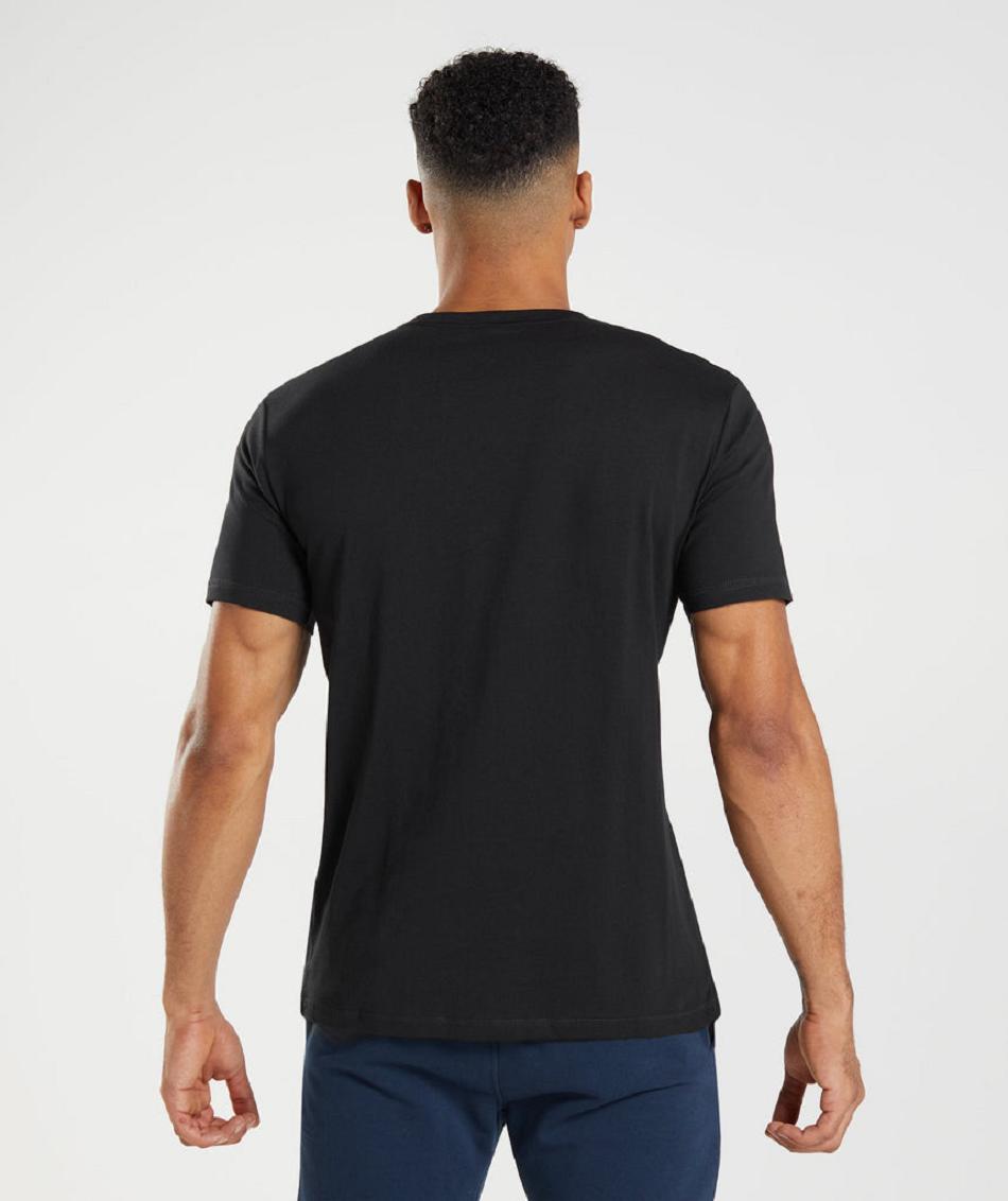 Gymshark Sharkhead Infill Muške T Shirts Crne | HR 2499KOR